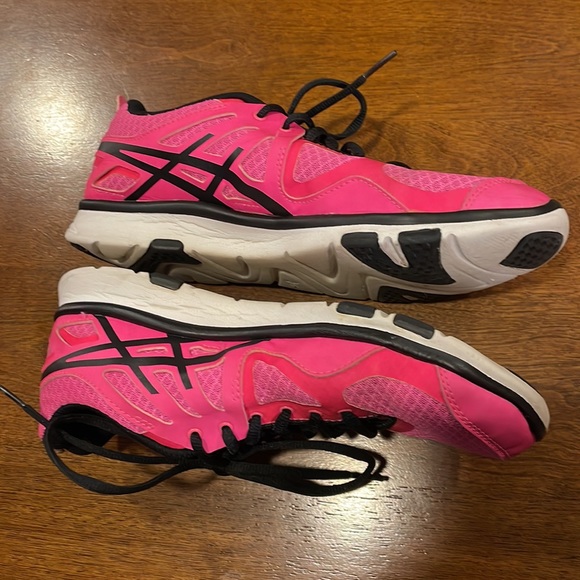 Asics Pink Black GeL Running Shoes size 8 - Picture 2 of 10